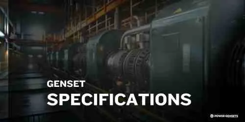 Image with Genset Specifications written on it