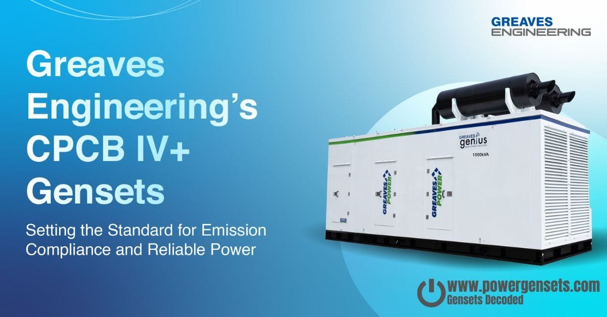 Greaves CPCBIV+ Genset