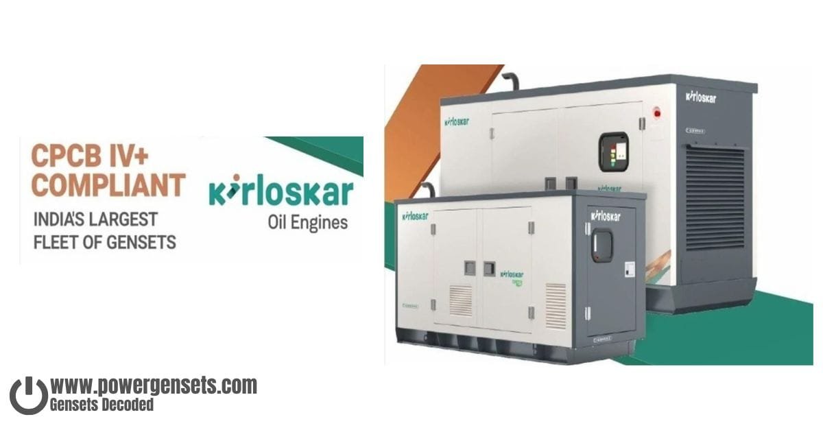 Kirloskar CPCBIV+ Genset